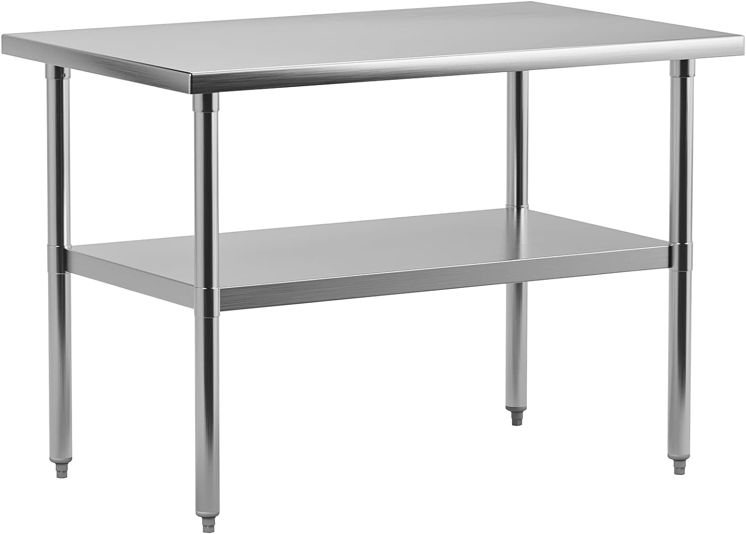 新品　大量在庫　ステンレススチールテーブル 準備&作業用 24 x 30インチ NSF 商業用 高耐久テーブル アンダーシェルフ 亜鉛メッキ脚付き レストラン 自宅 ホテル用 Amazon.co.jp: Hally ステンレススチールテーブル 準備&作業用 24 x 30